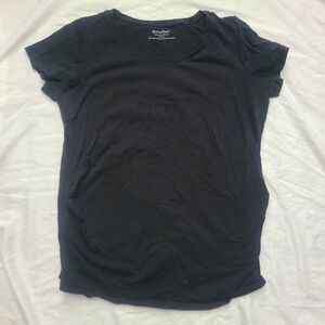 Bumpstart By Motherhood Maternity Black Short Sleeve Tee Large